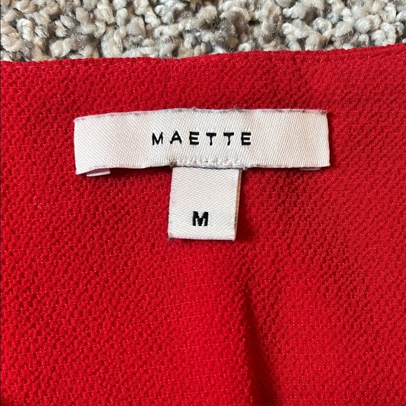 Red Cold Shoulder Women's Top - Picture 2 of 4